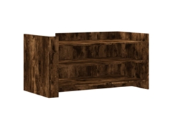 Mesa de centro MAISON EXCLUSIVE, derivados de madera de roble ahumado (100x50x50 cm)