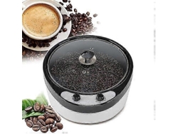 Tostadora eléctrica doméstica de granos de café con gran capacidad (800 g), temperatura ajustable hasta 240 °C, ideal para café y frutos secos.