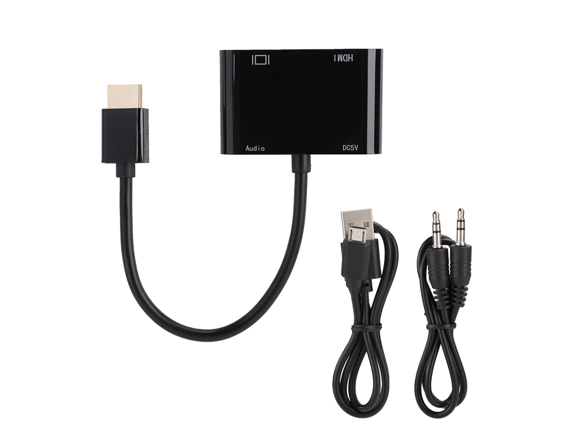Cable Adaptador Convertidor De Señal De Video Hd De Hdmi A Vga Para Laptop Y Proyector