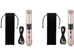2 Planchas De Pelo Inalámbricas Recargables Con Placas De Viaje Mini Usb