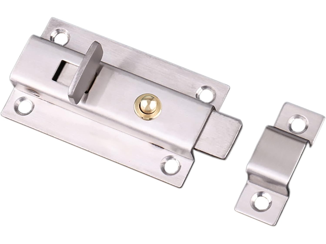 Cerradura De Puerta Cerrojo Acero, Resistente, Calidad, Suave, Corrosión, Latón, Acero Inoxidable