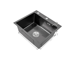 Fregadero de cocina de acero inoxidable con reducción de ruido, color negro OEM