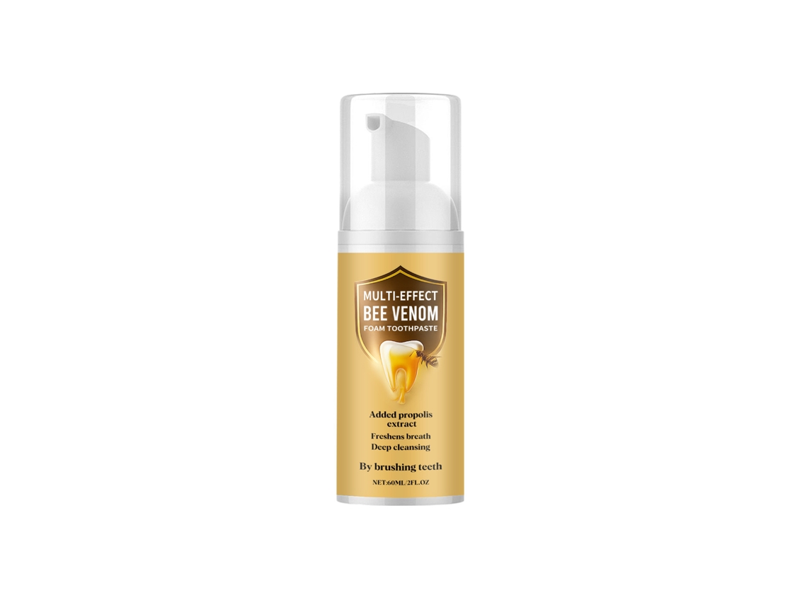 Mousse blanqueadora dental con veneno de abeja