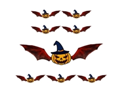 8 Pegatinas De Pared De Calabaza Y Murciélago 3d Para Halloween, Removibles Y Decoración Escalofriante
