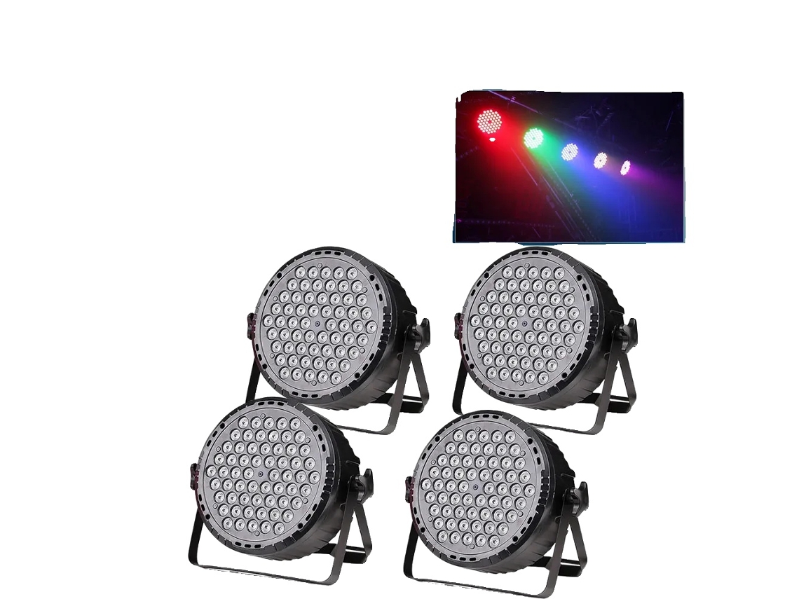 Luces de escenario, LED, colores, potencia, 60 LED, 4 piezas OEM