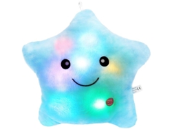 2026-40382-almohada De Peluche Con Luz Led Estrella Brillante Para Niños Regalo Navidad Azul