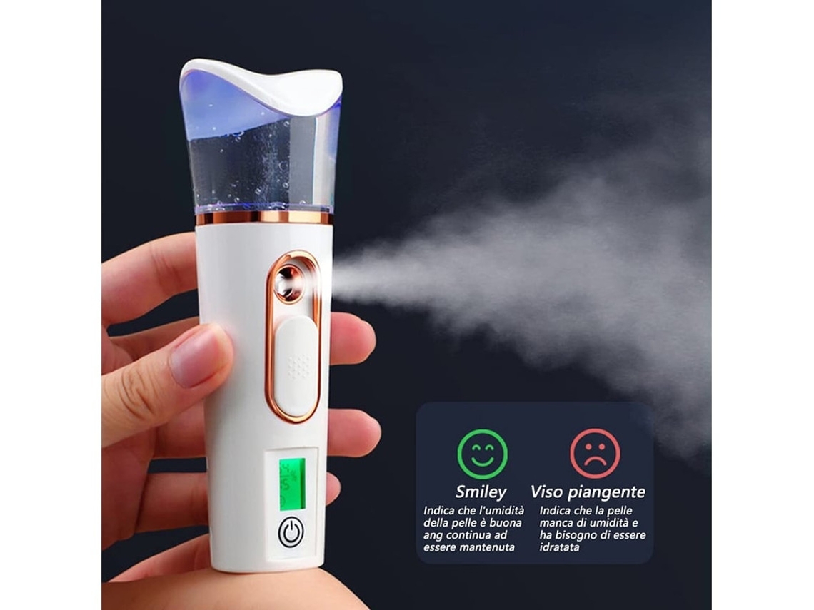 Pulverizador Nano Con Probador De Humedad Del Analizador De Piel Máquina De Vapor De Extensión De Pestañas Facial Portátil Mini Compresa Fría Yizhood