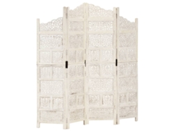 Biombo VIDAXL Blanco Madera (160x165 cm)