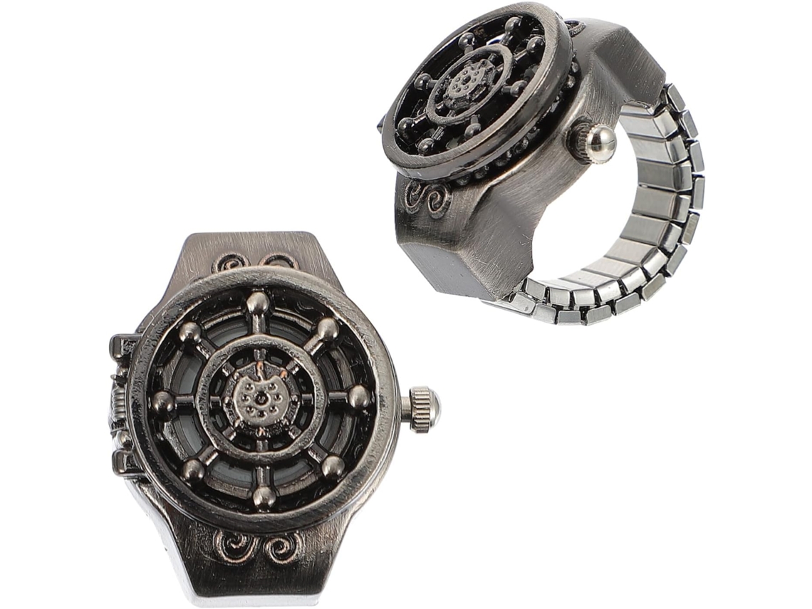 Relojes Anillo Vintage Mujer Diseño Timón 2 Piezas Aleación Abatible Estilo Casual Diario Zinc Tapa Uso