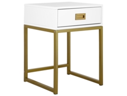 Mesa de centro BELIANI Largo de MDF Blanco 40x40x57