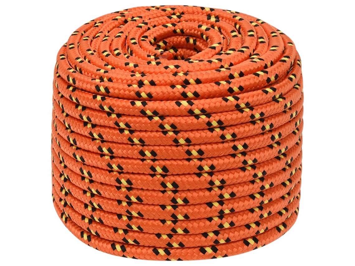 Cuerda De Barco Polipropileno Naranja 12 Mm 50 M