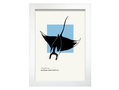 Póster NACNIC Pop Art Abstracto. Manta Raya