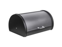 Porta-pão De Metal Com Tampa Rolante Beliani Friandise De Ferro Preto 38x26x19