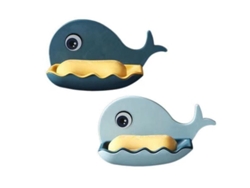 Jabonera Con Forma De Ballena (no Requiere Taladrar), Soporte De Pared De Goma, Jabonera De Pared.