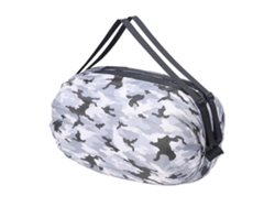 Bolsa de la compra plegable y cómoda, de gran capacidad, multiusos, para deportes y viajes, con correa para el hombro, en tejido Oxford 210, estampado C.