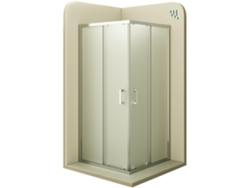 Mampara de Ducha MOMENTS OF GLASS Diana 85x90x190cm | Reversible |Puertas correderas, Ajuste 82,5-84,5x87,5-89,5cm | Perfiles Cromados, Cristal satinado 6mm