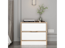 Mesita de Noche Blanca Molde CONCEPT U Madera Blanco (54x40x47cm)