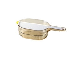 Cesta multifuncional para escurrir arroz y fruta, ideal para un lavado y secado rápidos.