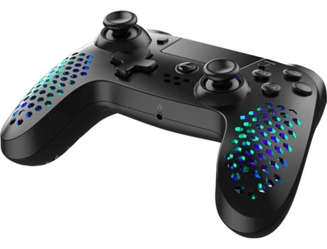 Mando sín Fios HEXALIGHT-RGB-PS4/PS3/PC (Negro)