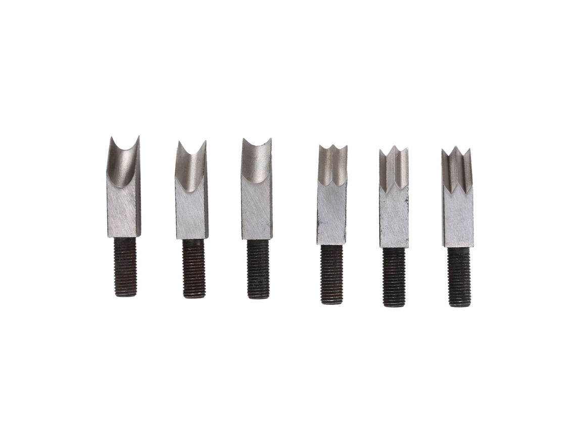6 cabezales de corte para cuchillas de carbono de repuesto para recortadora de bisel para trabajos de carpintería