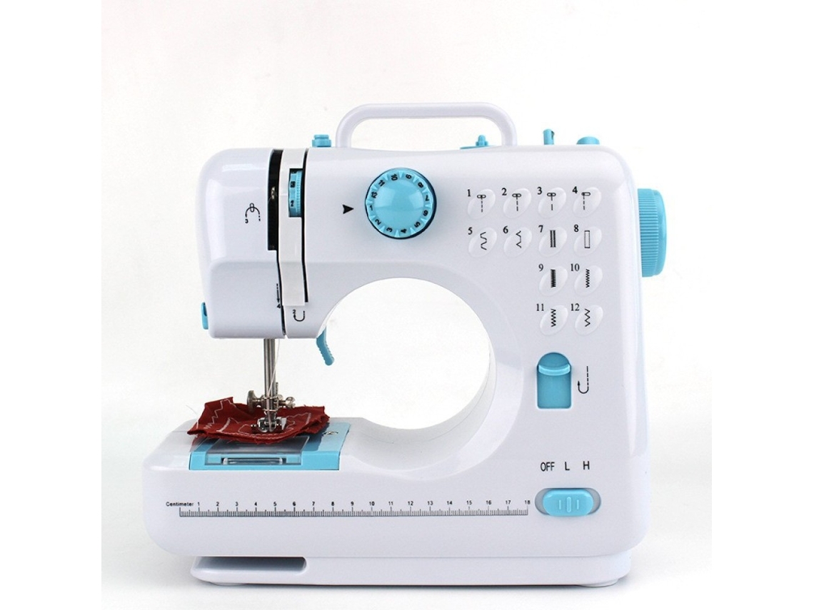 Sstrwgood Máquina De Coser Doméstica Electrónica Portátil 12 Puntadas, Azul