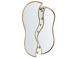 Espejo decorativo glamuroso BELIANI Tawley en hierro dorado 45x76