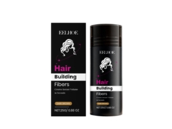El polvo de queratina marrón oscuro aumenta el volumen del cabello.