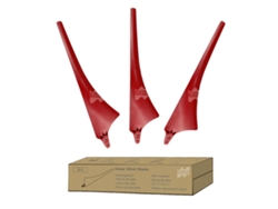Palas para aerogeneradores, material de alta resistencia, diseño aerodinámico, color rojo, 3 palas