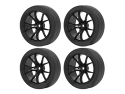 Mali 4pcs Pneus de Carro Rc com Amortecimento Forte Ajustáveis para Tamiya Tt01 Tt02 Hsp 94123 1/10 Carros Controle Remoto Preto