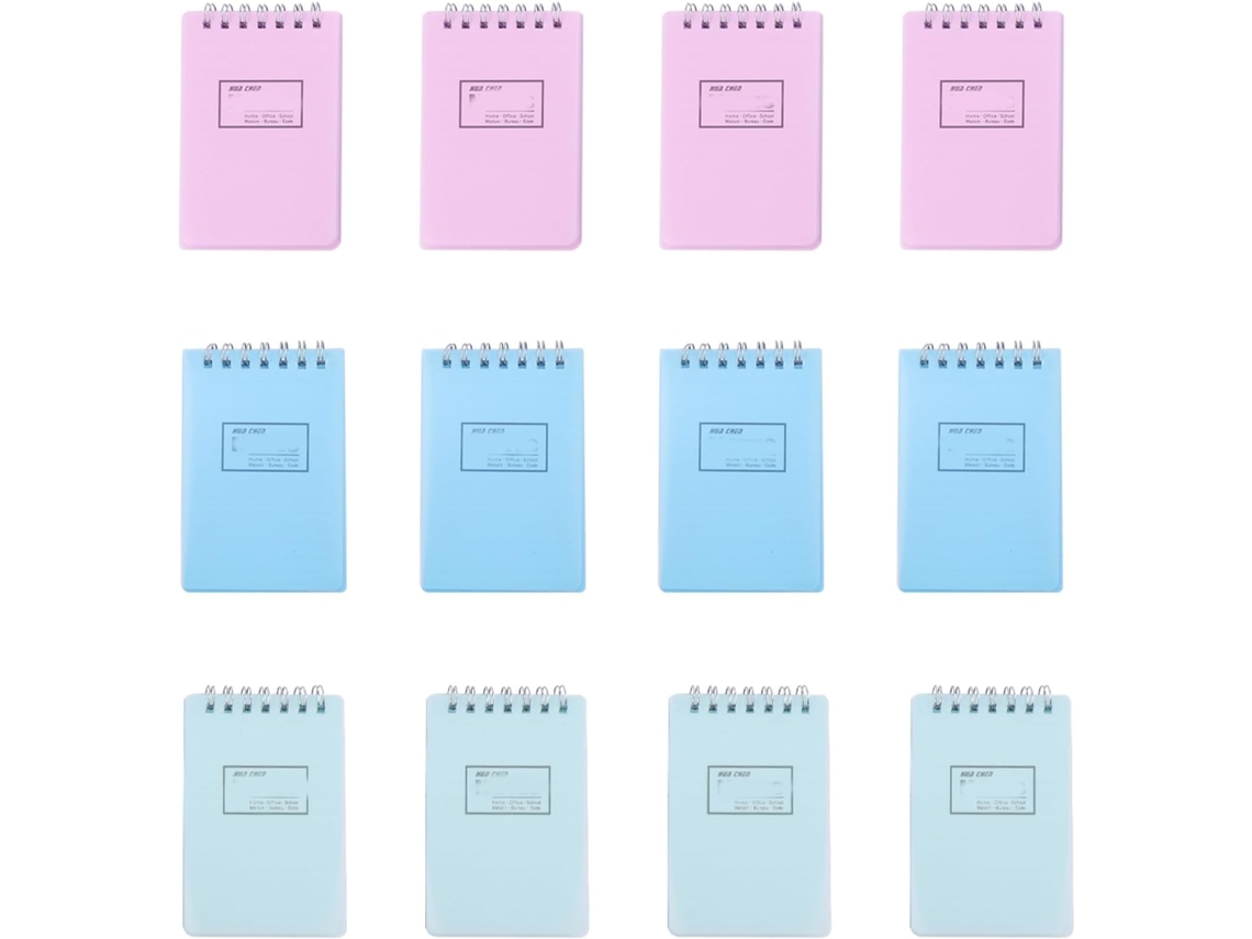 Juego De 12 Cuadernos De Espiral Sencillos, Blocs De Notas Portátiles Y Creativos.