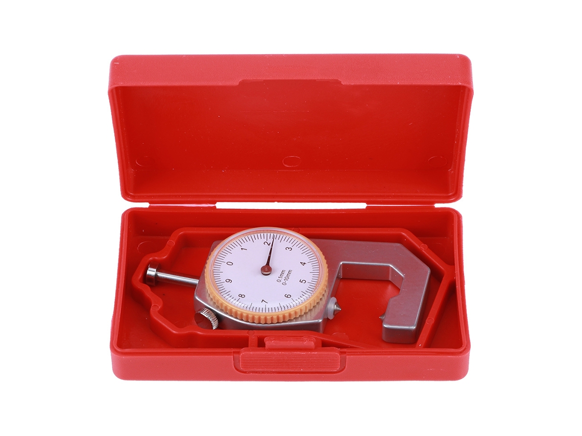 Medidor De Espesor Portátil Plata Preciso 0-10mm Cabeza Cónica Para Joyería Cuero Tablero Herramienta De Medición