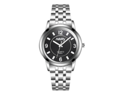 Reloj De Quarzo Impermeable Acero Para Hombres Negro Nary Fashionable