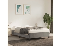Estructura De Cama Sin Colchón Terciopelo Gris Claro 120x190 Cm