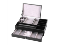Organizador de joyas de alta capacidad para relojes, pendientes, anillos, pulseras, collares y gafas de sol.