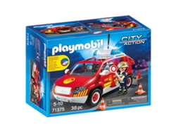 City Action 71375 Vehículo de bomberos con luz y sonido Playmobil