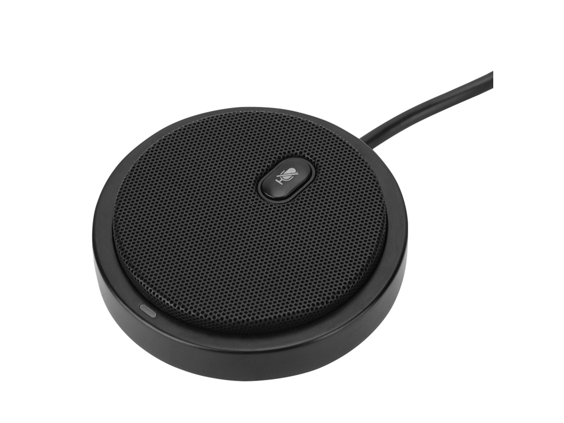 Microfone M2 Fio 360° Captura Áudio Vídeo Omnidirecional Desktop Conferência Computador Preto