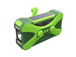 Radio de emergencia portátil Viewleaf con manivela de 15000 mAh, energía solar, linterna LED AM/FM/NOAA y banco de energía para uso en exteriores