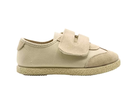 Zapatos de Niño TOKOLATE Blucher Velcro Serraje Piel Beige (25)