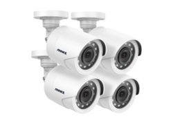 Cámaras de vigilancia de 2 MP, tecnología infrarroja, tipo bala, 4 unidades, blancas, OEM