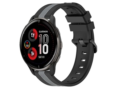Correa Smartwatch Para Garmin Venu 2 Plus 20Mm Negro-Gris VENISYMLIS