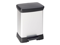 Cubo de basura CURVER Plateado Plástico (39x29x50.5 cm)