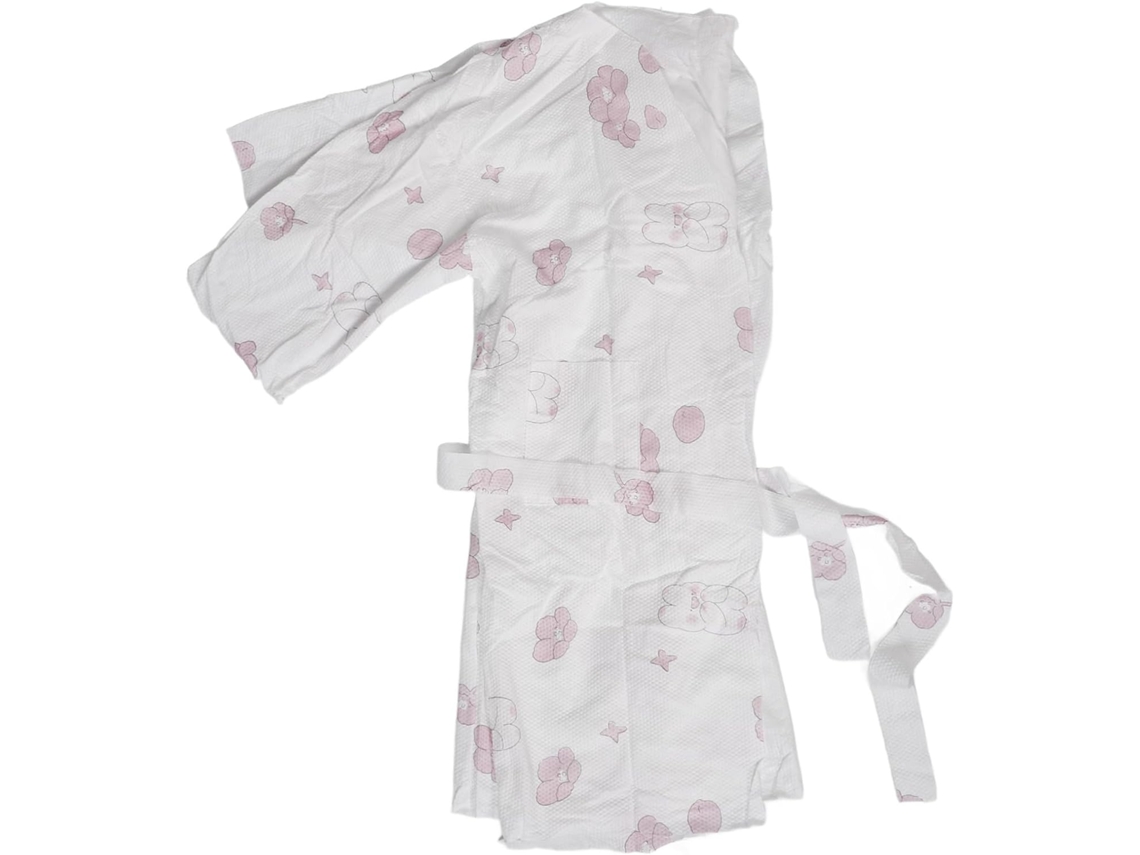 Algodón Viajes Bata De Estilo Kimono, Larga