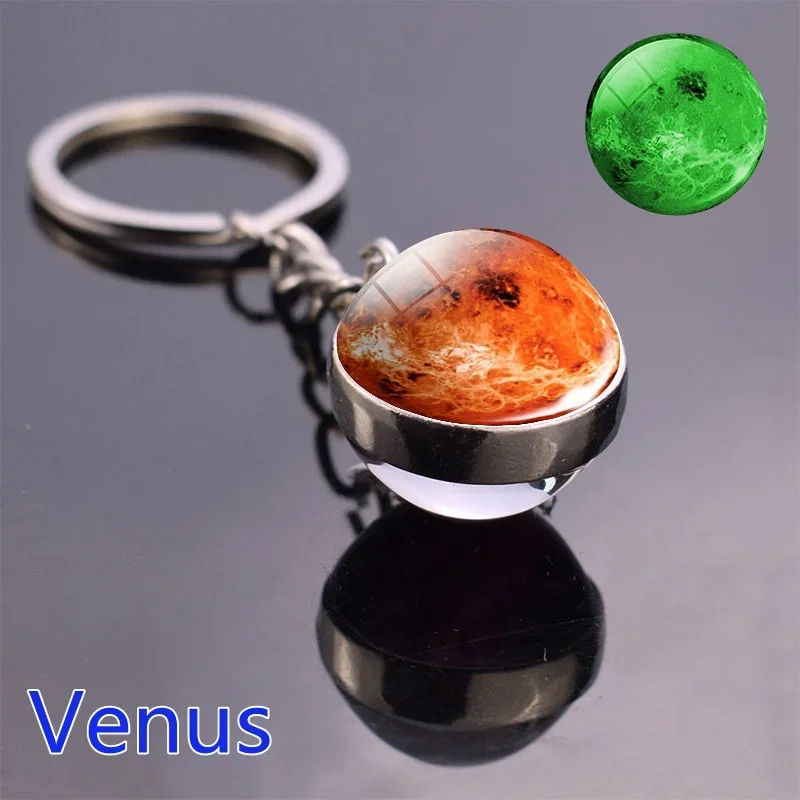 Llavero Con Modelo De Planeta Del Sistema Solar (venus), Llavero Que Brilla En La Oscuridad.