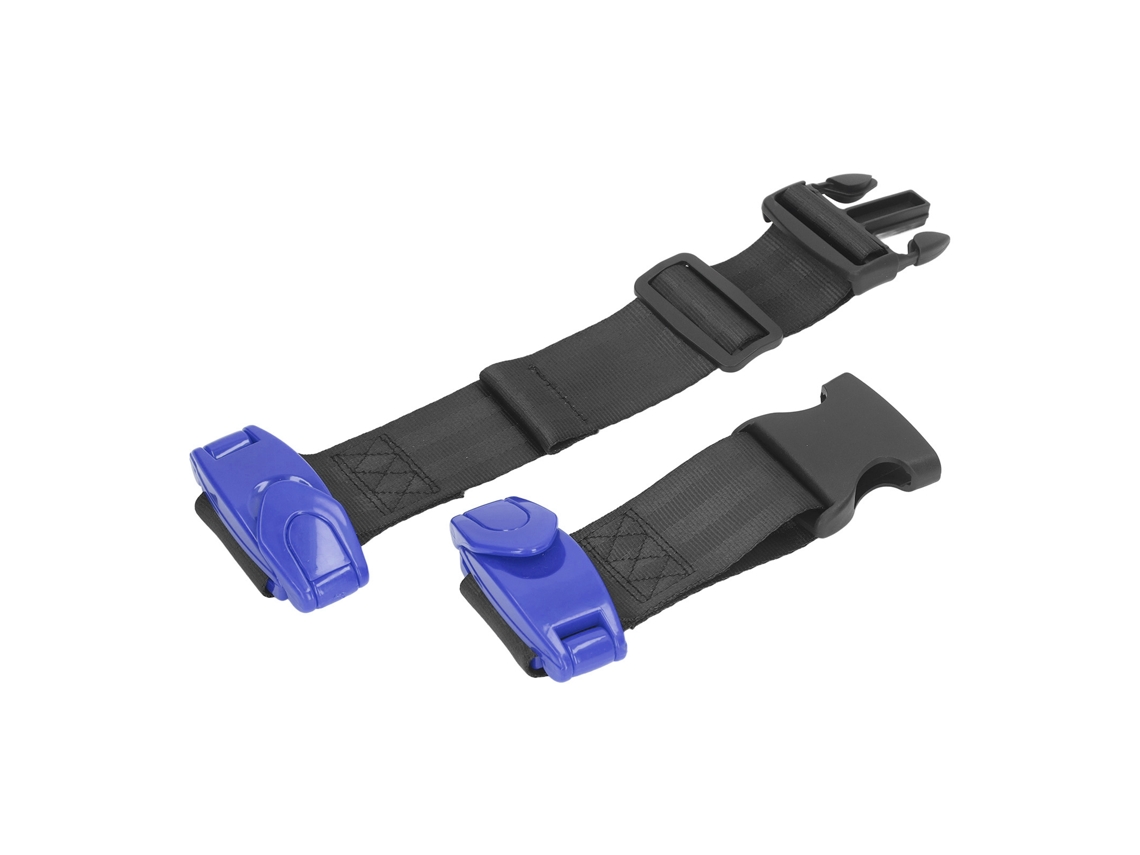 Regulador de cinturón de seguridad de coche de nailon suave ajustable para niños - Azul