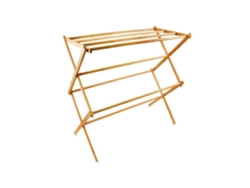 Relaxdays Toallero De Pie Bambú, Plegable, 73x74x36 Cm, 8 Barras, Madera, Cuelga Toallas, Bayetas, Baño, Marrón Natural