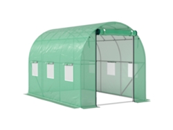 Invernadero Aprox. 3x2x2 M,invernadero Túnel Con 6 Ventanas,puerta Enrollable,paredes Laterales Enrollables,túnel Polietileno Resistente A Los...