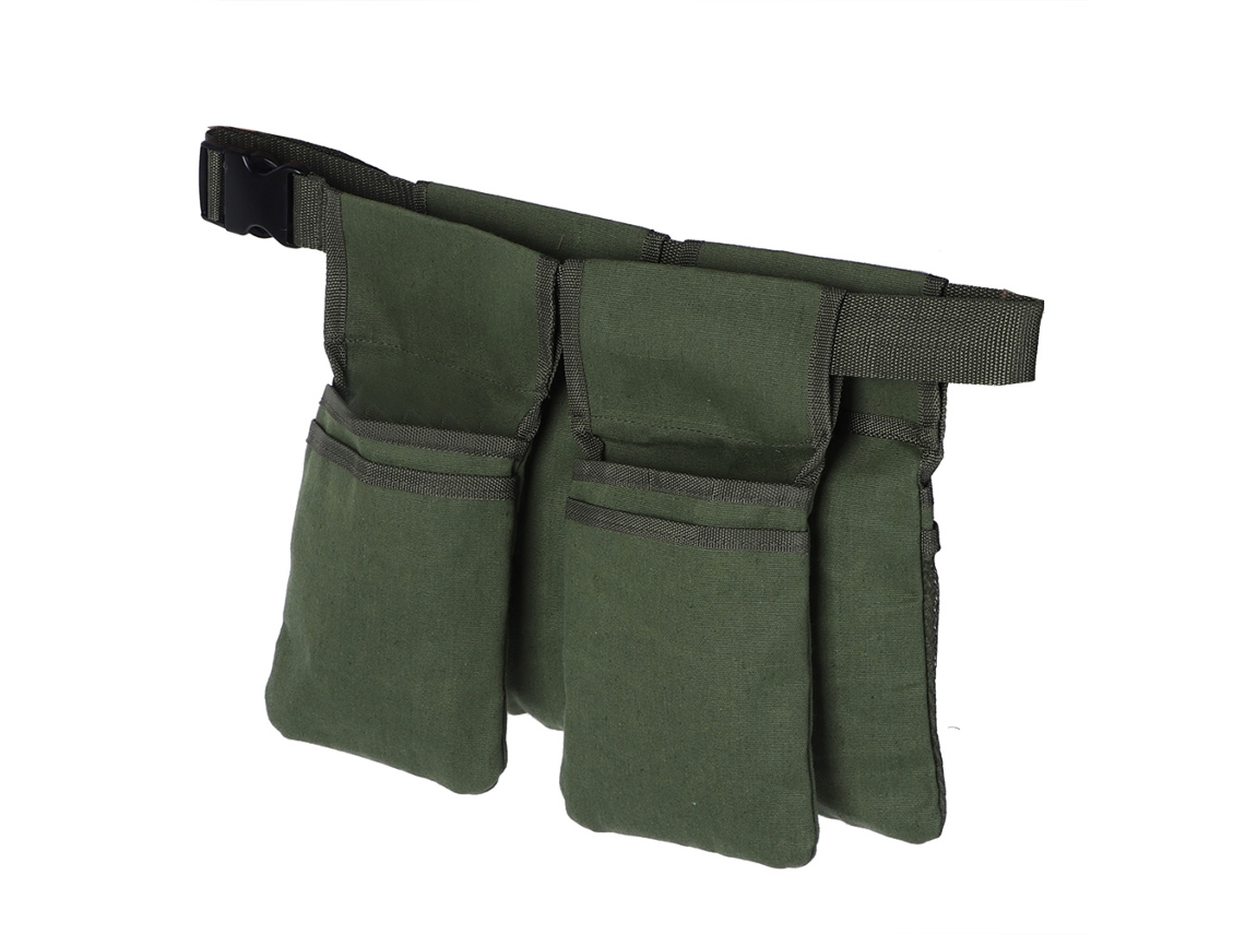 Riñonera portátil de 7 bolsillos para herramientas de jardín, impermeable, lona duradera, sin marca.