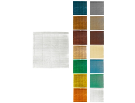 Persiana de Madera Alicantina Com Polea Metálica - Estor Enrollable para Ventanas, Puertas, Salón Blanco (Pintada) 125 x 240 cm