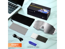 Gafas inteligentes Eifson QY Pro01 con Bluetooth, música, deportes al aire libre, ciclismo, protección UV (plateadas)