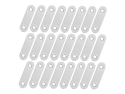 40 Piezas De Escuadras Planas De Acero Inoxidable, Conectores De Orificio Recto Reforzados, Soportes De Alta Resistencia.